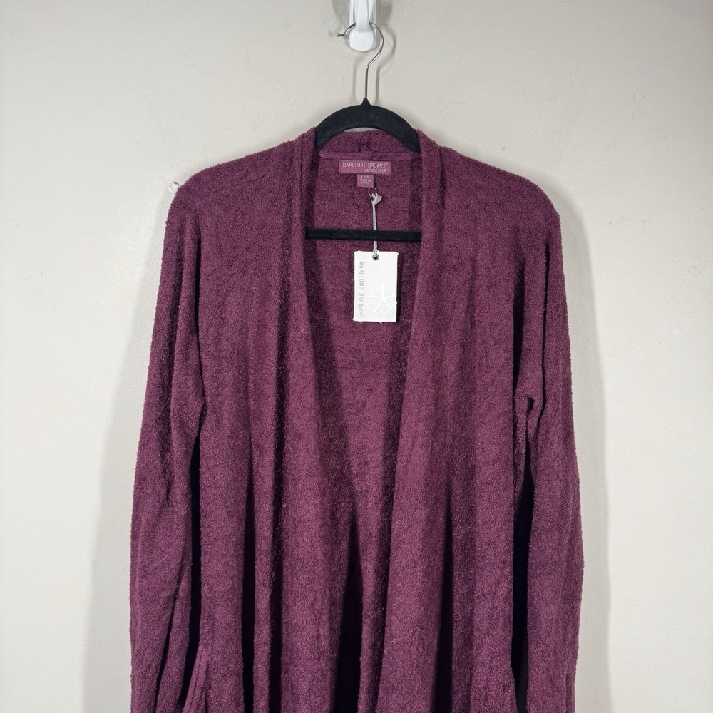 Barefoot Dreams New with Tags CozyChic Lite Island Wrap Burgundy Wine Sz L/XL - Picture 3 of 16